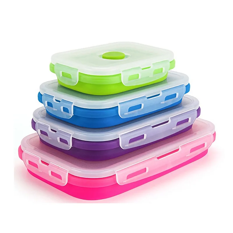 Zusammenklappbare Lunchbox aus Silikon